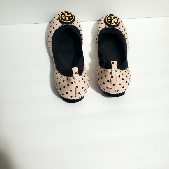 Tory Burch pale pink polka dot Minnie flats sz 7.5M - Picture 5 of 5